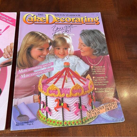 Wilton Cake Decorating Magazines 1983 and 1988 Yearbook Carousel Cake Candy - Picture 9 of 9